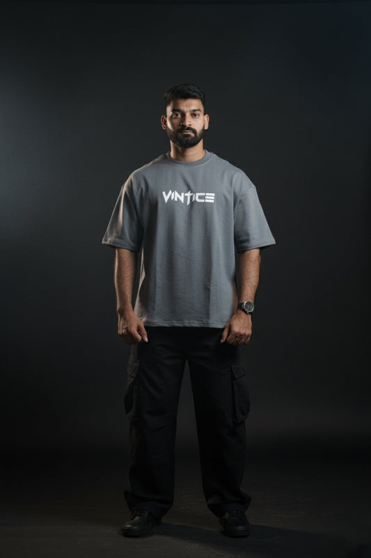 PREMIUM CLAWS OVERSIZED FIT T-SHIRT - CHARCOAL GREY