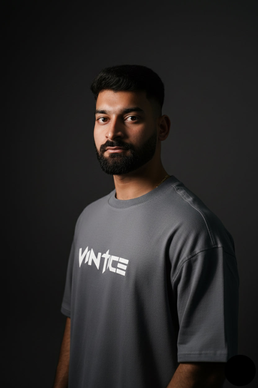 PREMIUM CLAWS OVERSIZED FIT T-SHIRT -  CHARCOAL GREY